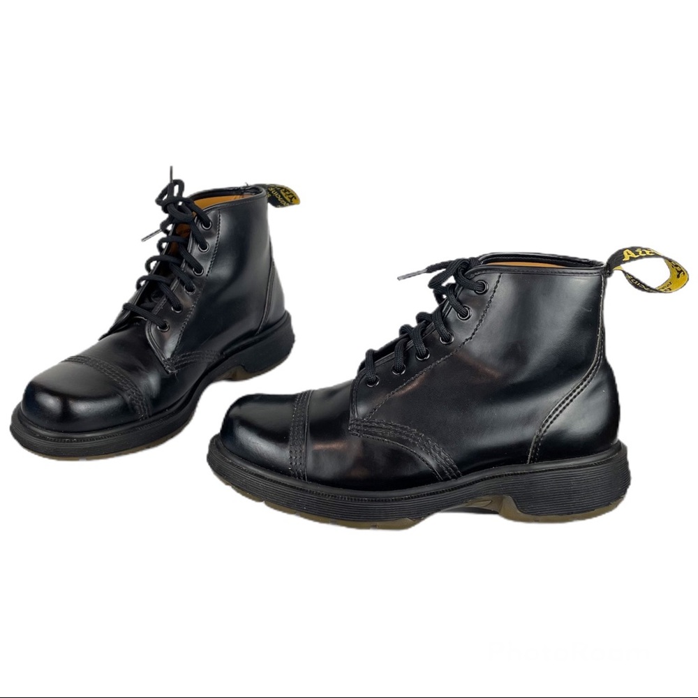RARE Doc Martens NP5D Black Leather Boots Made in England UK Sz 8 - Picture 2 of 13